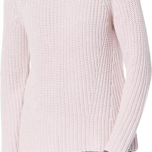 Cotton Shaker Stitch Mock Neck Sweater