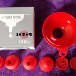 SHIKARI Funnels for Kitchen Use, Food Grade Plastic Cooking Funnel Set