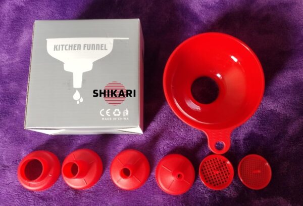 SHIKARI Funnels for Kitchen Use, Food Grade Plastic Cooking Funnel Set