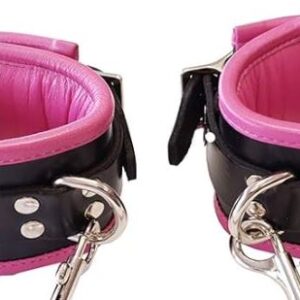 Rouge Luxury Bondage Wrist Cuffs Black&Pink
