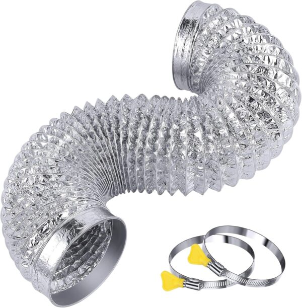 Ventyxa exhaust vent hoses 2"x 60" for external ventilation of furnaces, heaters, stoves and boilers